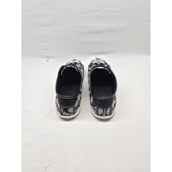 Coach Slip On Sneakers Womens 7.5 Monogram Logo Poppy Canvas Y2K Designer - Picture 5 of 9